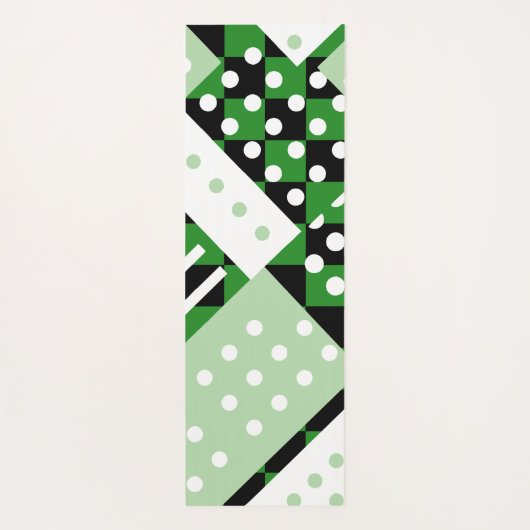 Donkergroen en lichtgroen geruit yogamat (Achterkant)