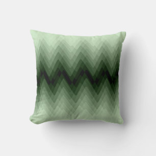 Donkergroen en mint zigzag. kussen
