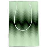 Donkergroen en mint zigzag. Worpkussen Medium Cadeauzakje (Voorkant)