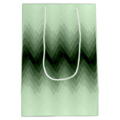 Donkergroen en mint zigzag. Worpkussen Medium Cadeauzakje (Achterkant)