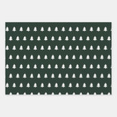 Donkergroen en moderne witte kerstboom inpakpapier vel (Voorkant 2)