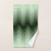Donkergroen en nertzigzag. bad handdoek (Handdoek)