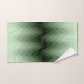Donkergroen en nertzigzag. bad handdoek (Handdoek)
