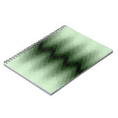 Donkergroen en nertzigzag. notitieboek (Linkerzijde)