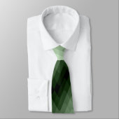 Donkergroen en nertzigzag. stropdas (Gebonden)