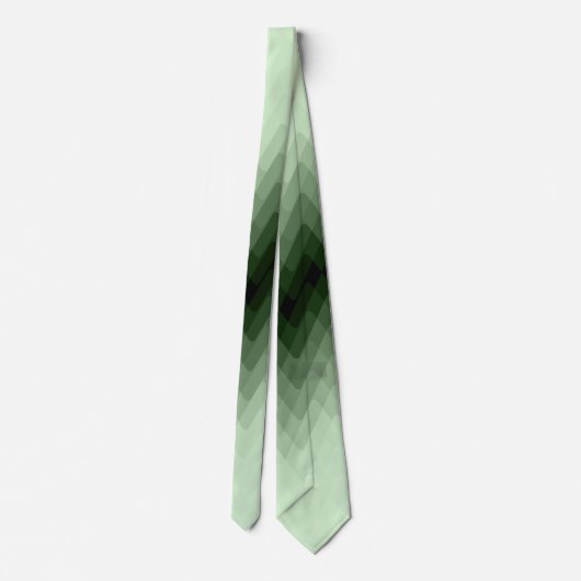 Donkergroen en nertzigzag. stropdas (Achterkant)