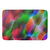 Donkergroen en rood reliëf en diepte badmat (Voorkant)