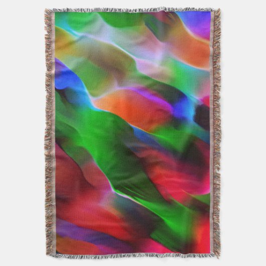 Donkergroen en rood reliëf en diepte deken (Voorkant Verticaal)