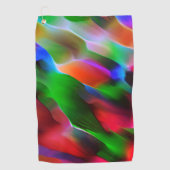 Donkergroen en rood reliëf en diepte golfhanddoek (Voorkant)