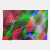 Donkergroen en rood reliëf en diepte theedoek (Horizontaal)