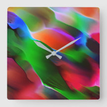 Donkergroen en rood reliëf en diepte