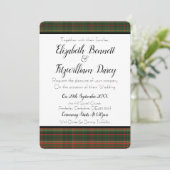 Donkergroen en rood Tartan/weddenschap Kaart (Staand voorkant)