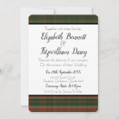 Donkergroen en rood Tartan/weddenschap Kaart (Voorkant)