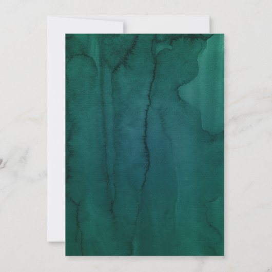 Donkergroen en Roze Bloemen Bohemian Sweet 16e Kaart (Achterkant)