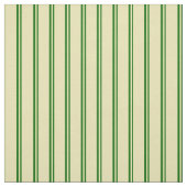 Donkergroen en Tan Lined Pattern Stof (Swatch)