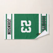 Donkergroen en wit 🏀 Basketball Handdoek (Handdoek)