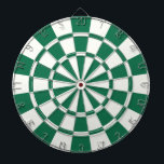 Donkergroen en wit dartbord<br><div class="desc">Donkergroene en witte kunstplaat</div>