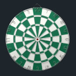 Donkergroen en wit dartbord<br><div class="desc">Donkergroene en witte kunstplaat</div>