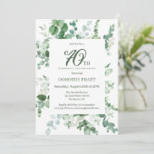 Donkergroen Eucalyptus 70ste verjaardagsfeest Kaart (Staand voorkant)