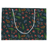 Donkergroen Evergreen Elegance Kerstmis Groot Cadeauzakje (Achterkant)