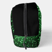 Donkergroen faux glitter fonkelt zwart Monogram Toilettasje (Rechts)