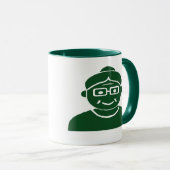 Donkergroen Football Mok voor Grand Ma (Voorkant rechts)