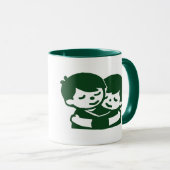 Donkergroen Football Mok voor je broer (Voorkant rechts)