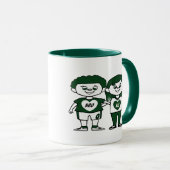 Donkergroen Football Mok voor je zus (Voorkant rechts)