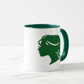 Donkergroen Football Mok voor mama (Voorkant rechts)