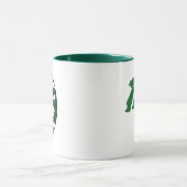 Donkergroen Football Mok voor uw Vriendin (Midden)