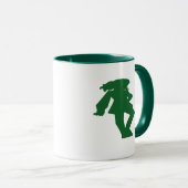 Donkergroen Football Mok voor uw Vriendin (Voorkant rechts)