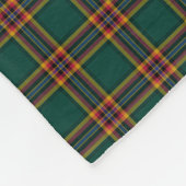 Donkergroen geruite Moran Tartan Fleece Deken (Hoek)