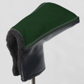 Donkergroen getextureerd golfheadcover (3/4 voorkant)