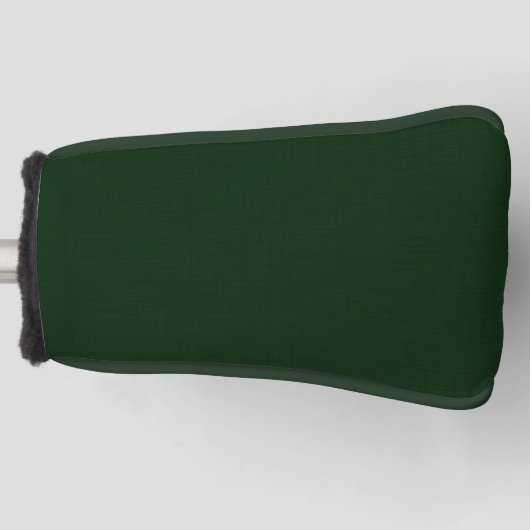 Donkergroen getextureerd golfheadcover (Voorkant)