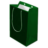 Donkergroen getextureerd medium cadeauzakje (Achterkant Gekanteld)