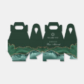 Donkergroen goud bar mitswa gepersonaliseerde part bedankdoosjes (Uitgevouwen)