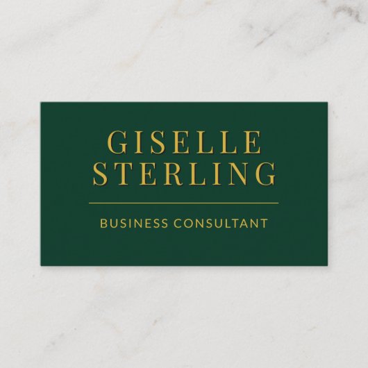 Donkergroen Goud Bedrijfsadviseur Foto QR-code Visitekaartje (Voorkant)