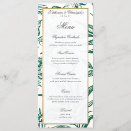  Donkergroen Goud Botanisch Bruiloft Menu