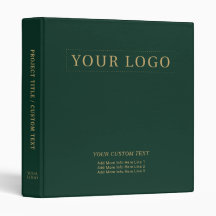 Donkergroen & Goud Eenvoudig Zakelijk Logo Promoti