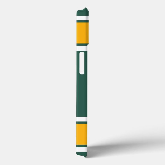 Donkergroen goud en witte sportband Case-Mate iPhone case (Achterkant / Rechts)