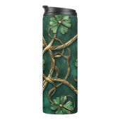 DONKERGROEN & GOUD IERSE KELTISCHE KNOPEN & SHAMRO THERMOSBEKER (Geroteerd rechts)