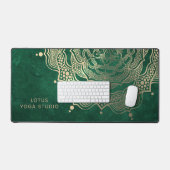Donkergroen & Goud Mandala Luxe Reiki Yoga Studio Bureaumat (Keyboard & Muis)