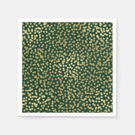 Donkergroen & Goud Stippen Confetti Elegante Glamo Servet
