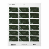 Donkergroen groen loof retour adres label (Full Sheet)