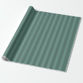 Donkergroen & groene strepen cadeaupapier (Uitgerold)