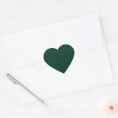 Donkergroen Hart Sticker (Envelop)