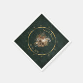 donkergroen hemellichaam servet (Hoek)