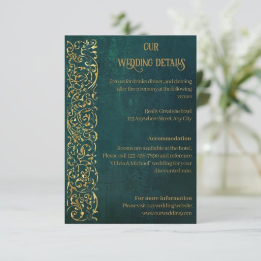  donkergroen informatiekaartje (Staand voorkant)