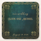  donkergroen kartonnen onderzetters (Voorkant)