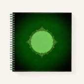 Donkergroen  Keltisch Lijst Notitieboek (Voorkant)
